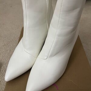 Sugar White Heeled Boots for Women